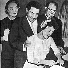 Бракосочетание Эдит Пиаф и Жака Пилса, 1952